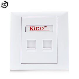 Γείσο δικτύωσης τύπων 86*86 γείσων PVC λιμένων Kico cat6 cat7 RJ45 doule