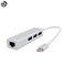 Aluminum Alloy USB 3.1 Type C to Ethernet Adapter With 3 Port USB 3.0 HUB Type-C to RJ45 Network LAN Adapter Converter Cable